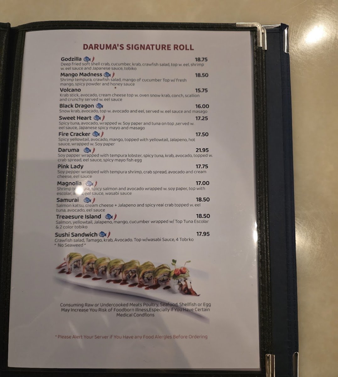 Menu Daruma Asian Cuisine Japanese Steakhouse-8