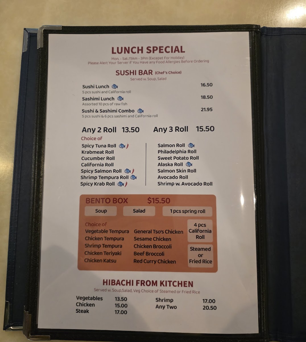 Menu Daruma Asian Cuisine Japanese Steakhouse-9